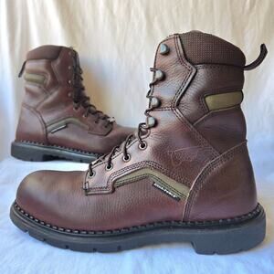Red Wing DynaForce Men's 8" Leather Steel Toe Work Boots Brown Size 10 D USA